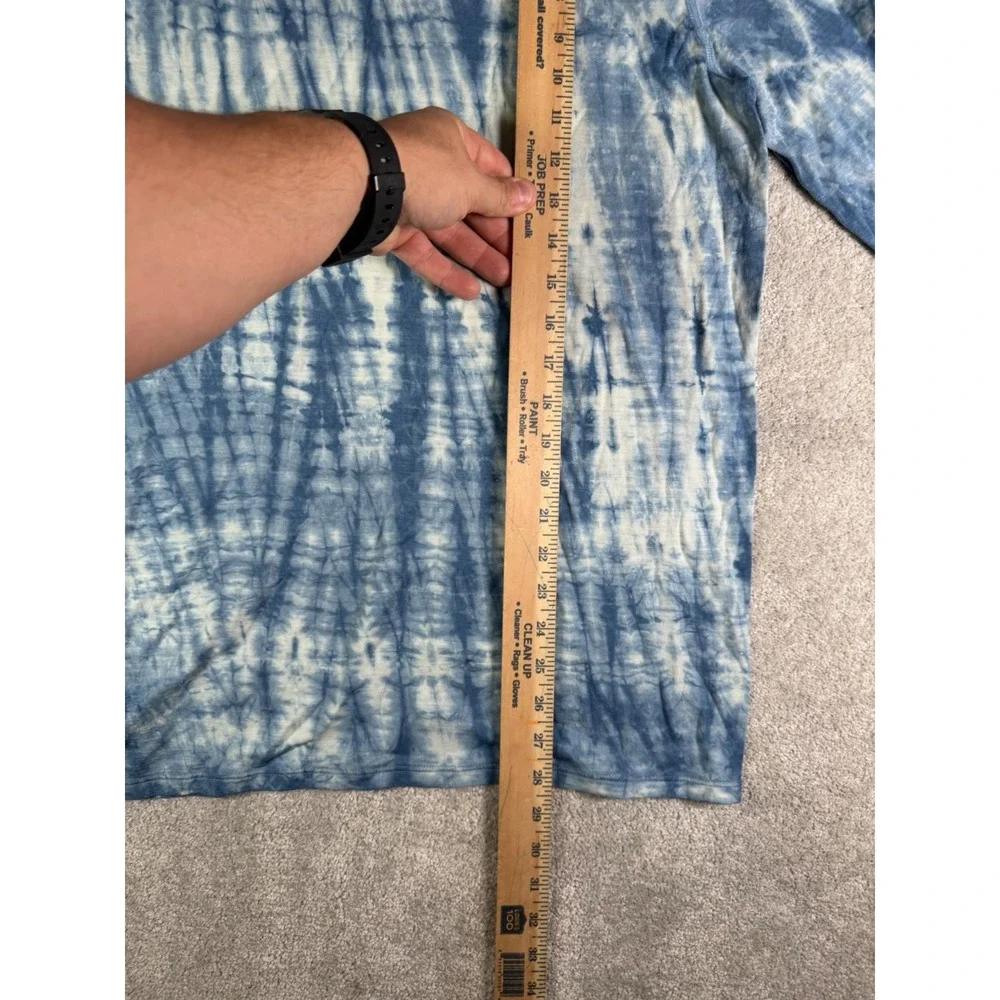 SmartWool Merino Plant Dye Base Layer Mens L Blue Tie-Dye Long Sleeve